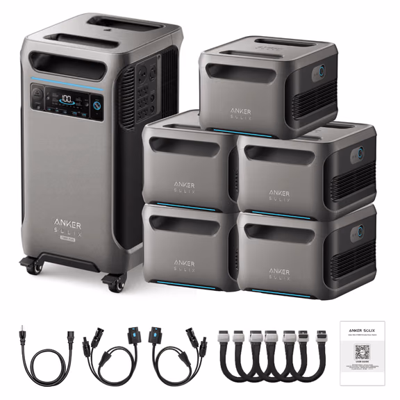 Anker SOLIX F3800 Plus Portable Power Station + Expansion Battery – Anker SOLIX F3800 Plus + 5 x Expansion Battery