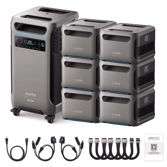 Anker SOLIX F3800 Plus Portable Power Station + Expansion Battery – Anker SOLIX F3800 Plus + 6 x Expansion Battery