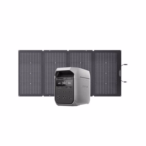 EcoFlow DELTA 3 Plus Portable Power Station | 1024Wh, 1000W Solar Input – DELTA 3 Plus + 220W Portable Solar Panel