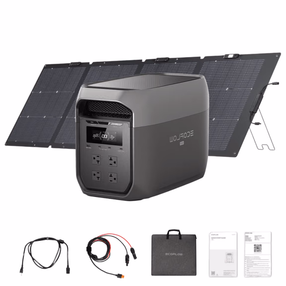 EcoFlow DELTA 3 Max 2048Wh Portable Power Station – DELTA 3 Max + 220W Solar Panel