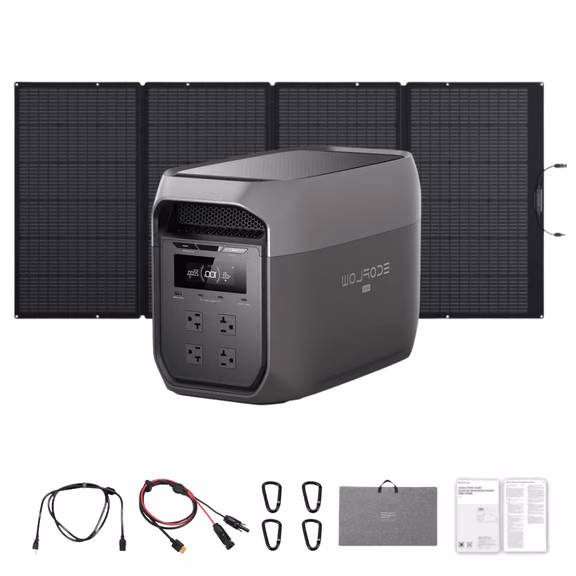EcoFlow DELTA 3 Max 2048Wh Portable Power Station – DELTA 3 Max + 400W Solar Panel