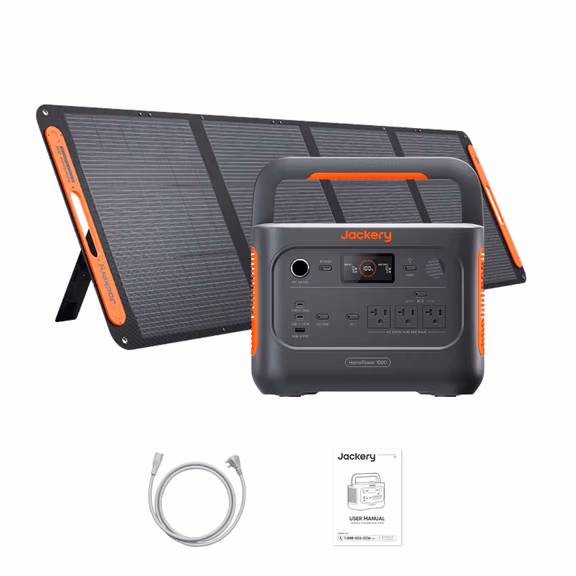Jackery HomePower 1000 v2 Portable Power Station (Black) – HomePower 1000 v2 + SolarSaga 200W Solar Panel