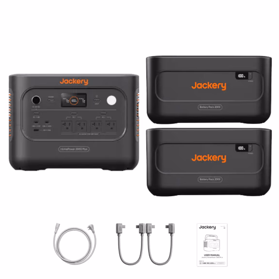 Jackery HomePower 2000 Plus v2 + Battery Pack 2000 Plus v2 – HomePower 2000 Plus v2 + 2 x Battery Pack 2000 Plus v2