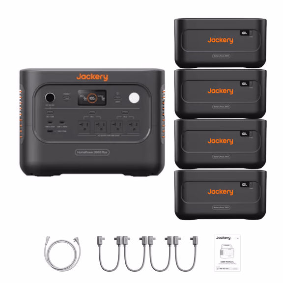Jackery HomePower 2000 Plus v2 + Battery Pack 2000 Plus v2 – HomePower 2000 Plus v2 + 4 x Battery Pack 2000 Plus v2