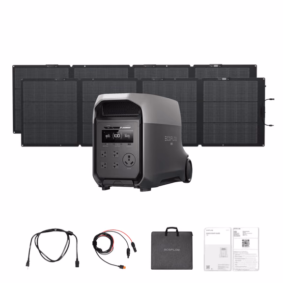 EcoFlow DELTA 3 Ultra 3072Wh Portable Power Station – DELTA 3 Ultra + 2 x 220W Solar Panel