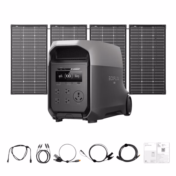 EcoFlow DELTA 3 Ultra 3072Wh Portable Power Station – DELTA 3 Ultra + 500W Solar Panel