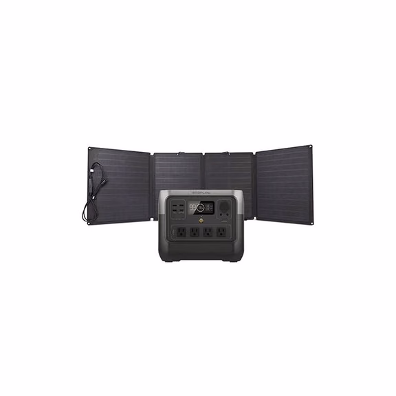 EcoFlow RIVER 2 Pro Portable Power Station | 768Wh, 800W Output – 1 x 110W Portable Solar Panel