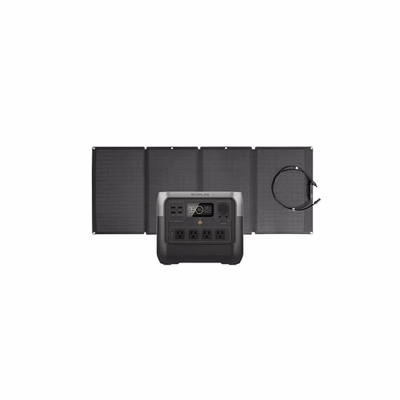 EcoFlow RIVER 2 Pro Portable Power Station | 768Wh, 800W Output – 1 x 160W Portable Solar Panel