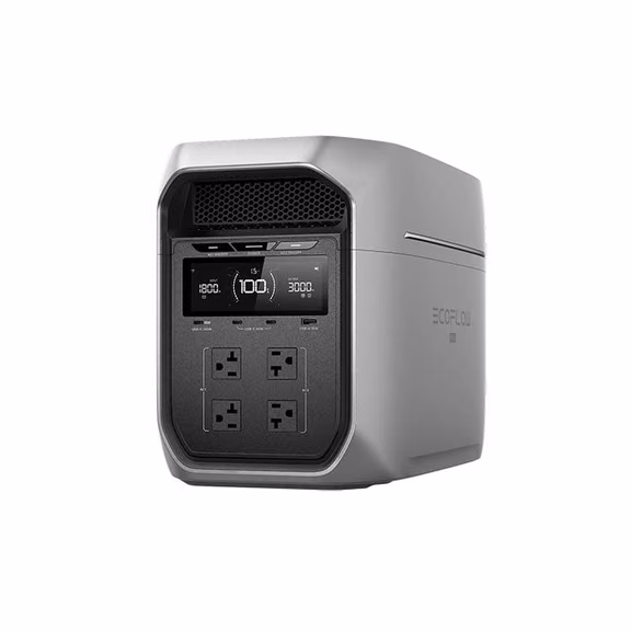 EcoFlow DELTA 3 Max Portable Power Station | 2048Wh, 2400W Output – DELTA 3 Max + 2 x 220W Solar Panel