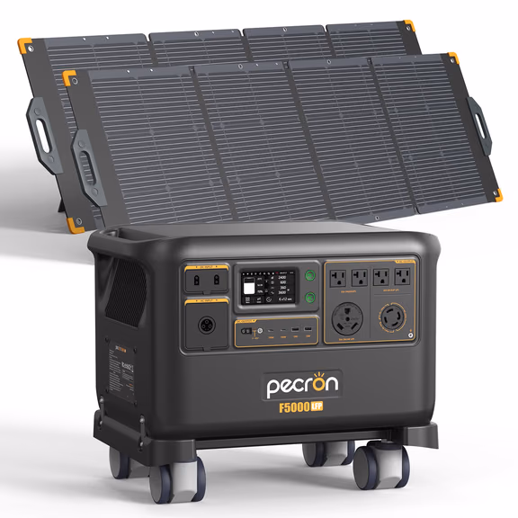 PECRON F5000LFP Portable Power Station 7200W 5120Wh 120V/240V PRE-ORDER – F5000LFP + 2*PV300