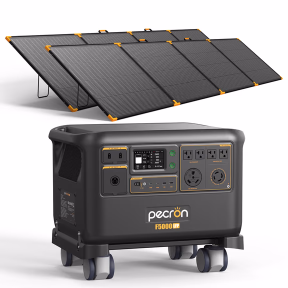 PECRON F5000LFP Solar Generator 7200W 5120Wh 120V/240V Home Backup PRE-ORDER – F5000LFP + PV500*2
