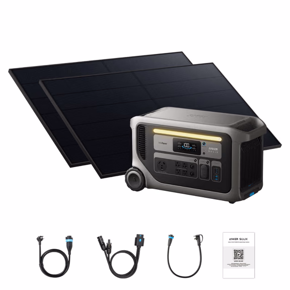 Anker SOLIX F3000 Solar Generator + 2 x 440W Rigid Solar Panel