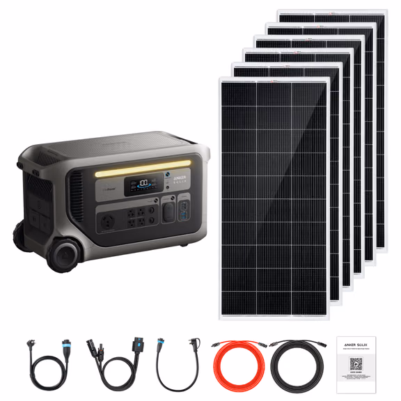 Anker SOLIX F3000 + Custom Solar Panels Kits – Anker SOLIX F3000 + 6 x 200W Rigid Solar Panels