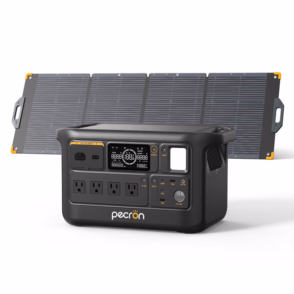 PECRON F1000LFP Portable Power Station 1500W 960Wh – F1000LFP+PV300