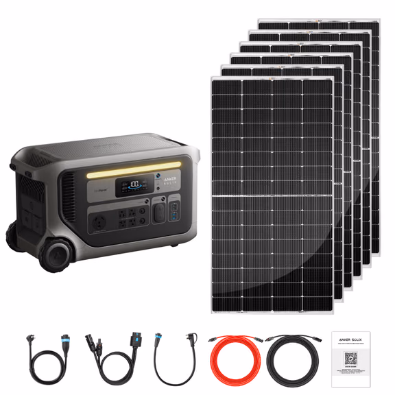 Anker SOLIX F3000 + Custom Solar Panels Kits – Anker SOLIX F3000 + 6 x 250W Rigid Solar Panels