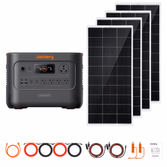 Jackery HomePower 3000 + Custom Solar Panels Kits – HomePower 3000 + 4 x 200W Rigid Solar Panels