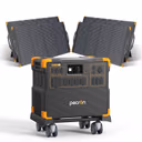 PECRON E3800LFP Portable Power Station 4200W 3840Wh with Free Cart | Ships Mid-Oct – E3800LFP + 4*PV300