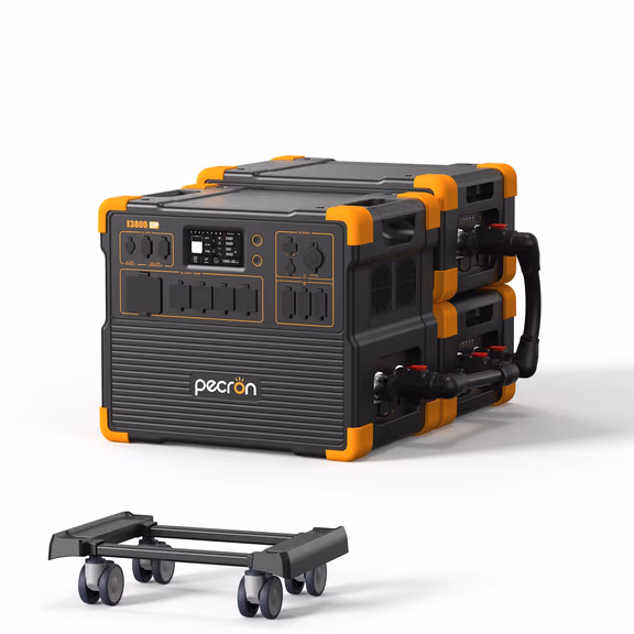 PECRON E3800LFP Portable Power Station 4200W 3840Wh with Free Cart | Ships Mid-Oct – E3800LFP + 2*EP3800-48V