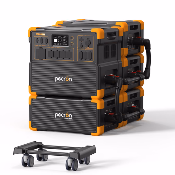 PECRON E3800LFP Portable Power Station 4200W 3840Wh with Free Cart | Ships Mid-Oct – E3800LFP + 4*EP3800-48V