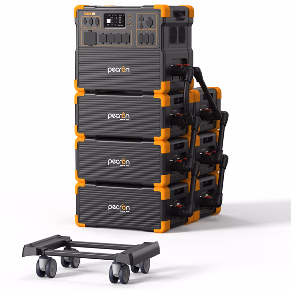 PECRON E3800LFP Portable Power Station 4200W 3840Wh with Free Cart | Ships Mid-Oct – E3800LFP + 6*EP3800-48V