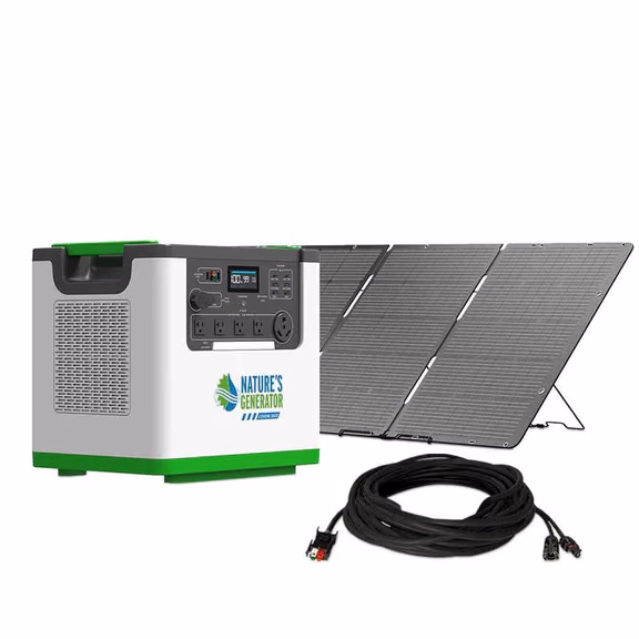 Natures Generator Lithium 3600 Solar Generator + 400W Folding Solar Panel