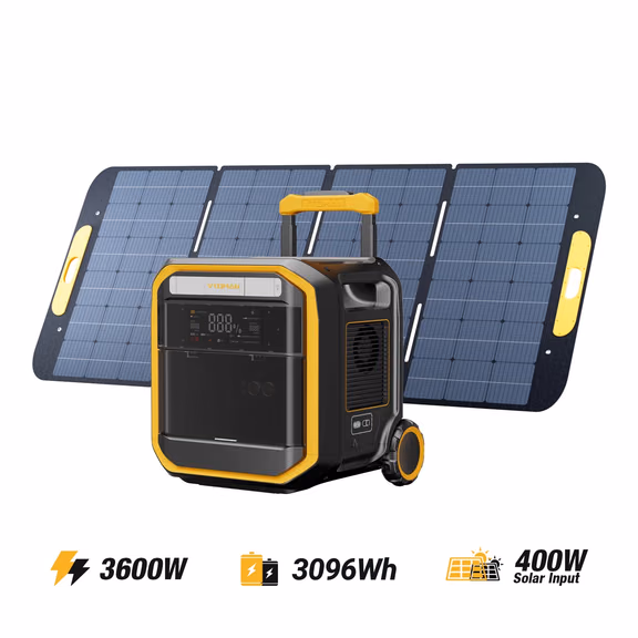 VTOMAN FlashSpeed Pro 3600 Estación Eléctrica Portátil con Panel Solar 400W