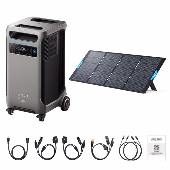 Anker SOLIX F3800 Plus Portable Power Station + 400W Portable Solar Panel – F3800 Plus + 400W Portable Solar Panel