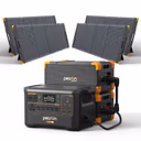 PECRON F3000LFP Solar Generator 3600W 3072Wh – F3000LFP+4*PV300+2*EP3800-48V / Without Cart