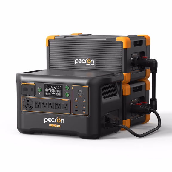 PECRON F3000LFP Portable Power Station 3600W 3072Wh – F3000LFP+2*EP3800-48V (with cascading cable) / Without Cart