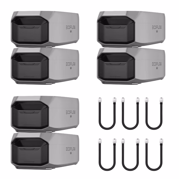 EcoFlow DELTA Pro 3 4096Wh Smart Extra Batteries – [Multi-Pack] EcoFlow DELTA Pro 3 + 6 x DELTA Pro 3 Extra Battery