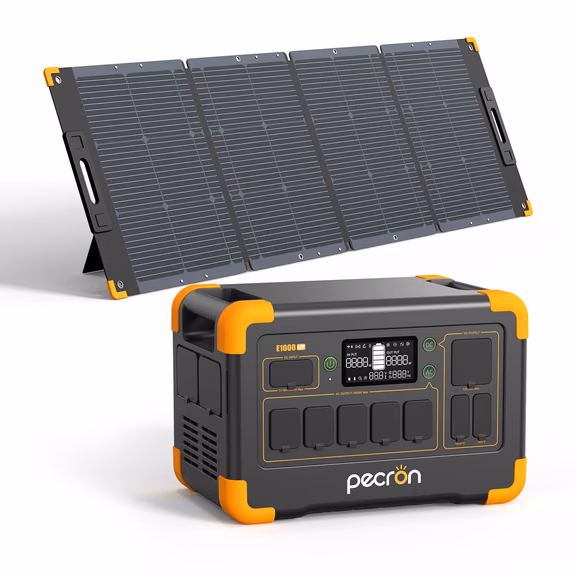PECRON E1000LFP Solar Generator Kit – E1000LFP + 200W Solar Panel