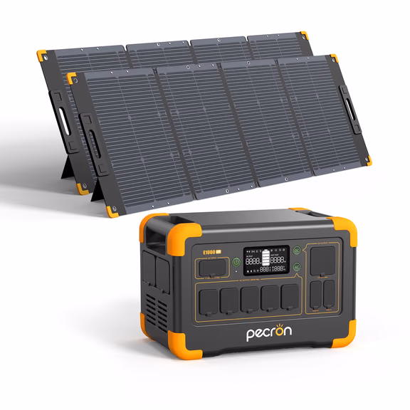 PECRON E1000LFP Solar Generator Kit – E1000LFP + 2*200W Solar Panel