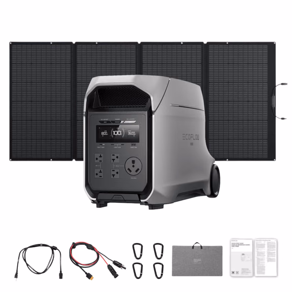 EcoFlow DELTA 3 Ultra Plus 3072Wh 3600W Portable Power Station – DELTA 3 Ultra Plus + 400W Solar Panel