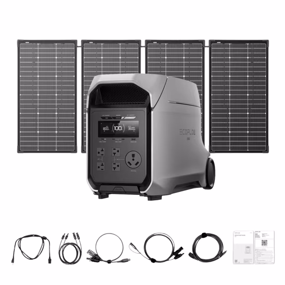 EcoFlow DELTA 3 Ultra Plus 3072Wh 3600W Portable Power Station – DELTA 3 Ultra Plus + 500W Solar Panel
