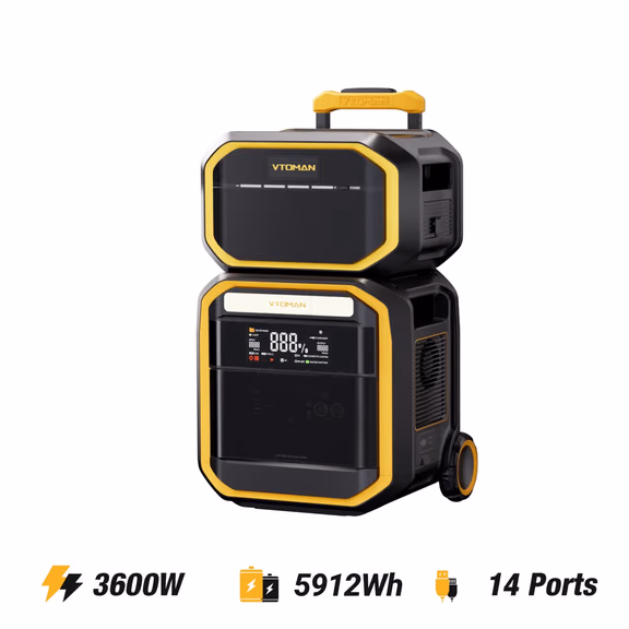 VTOMAN FlashSpeed Pro 3600 V-BEYOND® Portable Power Station – VTOMAN FlashSpeed Pro 3600 + Extra Battery