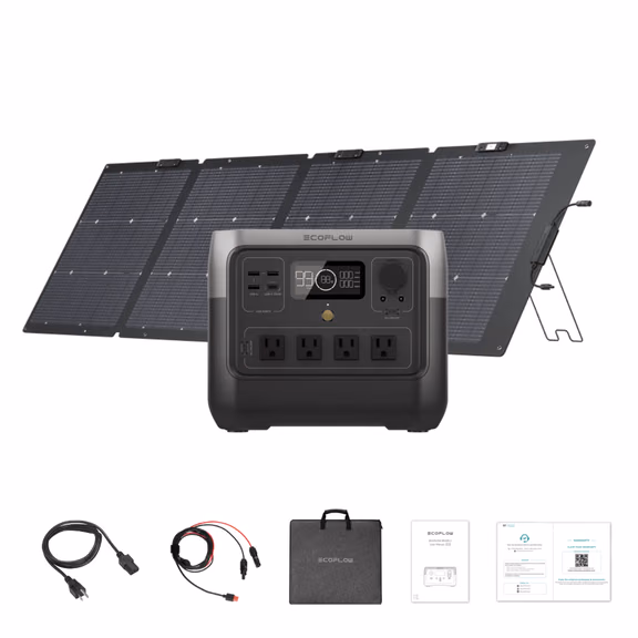 EcoFlow RIVER 2 Pro 700 Portable Power Station – RIVER 2 Pro 700 + 220W Portable Solar Panel