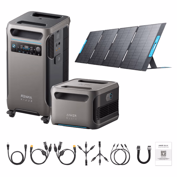 Anker SOLIX F3800 + Expansion Battery + 400W Portable Solar Panel