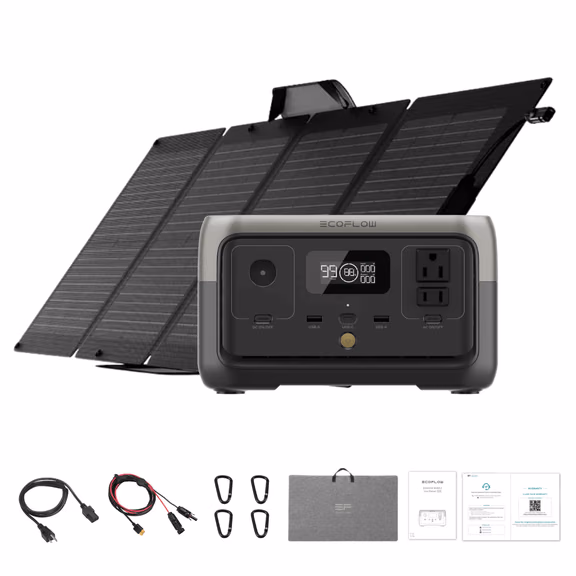 EcoFlow RIVER 2 + 110W Portable Solar Panel