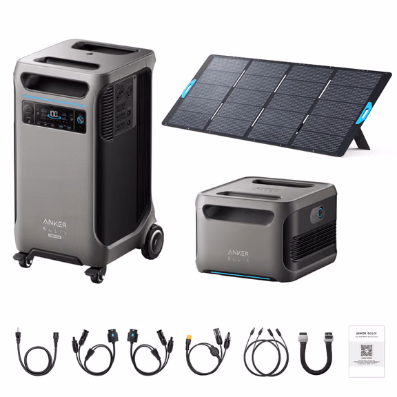 Anker SOLIX F3800 Plus Portable Power Station + 400W Portable Solar Panel – F3800 Plus + 400W Portable Solar Panel / 1 x Extra Battery