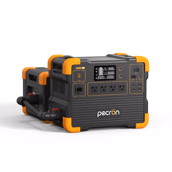 PECRON E1500LFP Expandable Portable Power Station 2200W 1536Wh V3 Version – E1500LFP+EP3800-48V