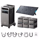Anker SOLIX F3800 Plus Portable Power Station + 400W Portable Solar Panel – F3800 Plus + 400W Portable Solar Panel / 6 x Extra Batteries