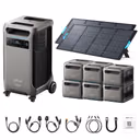 Anker SOLIX F3800 Plus Portable Power Station + 400W Portable Solar Panel – F3800 Plus + 2 x 400W Portable Solar Panels / 6 x Extra Batteries