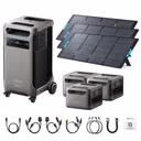 Anker SOLIX F3800 Plus Portable Power Station + 400W Portable Solar Panel – F3800 Plus + 3 x 400W Portable Solar Panels / 3 x Extra Batteries