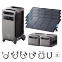 Anker SOLIX F3800 Plus Portable Power Station + 400W Portable Solar Panel – F3800 Plus + 4 x 400W Portable Solar Panels / 2 x Extra Batteries