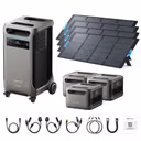 Anker SOLIX F3800 Plus Portable Power Station + 400W Portable Solar Panel – F3800 Plus + 4 x 400W Portable Solar Panels / 3 x Extra Batteries