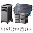 Anker SOLIX F3800 Plus Portable Power Station + 400W Portable Solar Panel – F3800 Plus + 4 x 400W Portable Solar Panels / 4 x Extra Batteries
