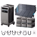 Anker SOLIX F3800 Plus Portable Power Station + 400W Portable Solar Panel – F3800 Plus + 4 x 400W Portable Solar Panels / 6 x Extra Batteries