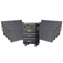 Pecron F5000LFP 7200W 5120Wh 120V/240V Portable Power Station – Pecron F5000LFP + + 2 x FP5000-48V 5120Wh Extra Batteries / 8 x PV300 300W Portable Solar Panels