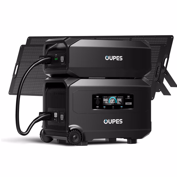 OUPES Guardian 6000 V2 + G5 Extra Battery + 2*240W Solar Panel | Solar Generator Kit