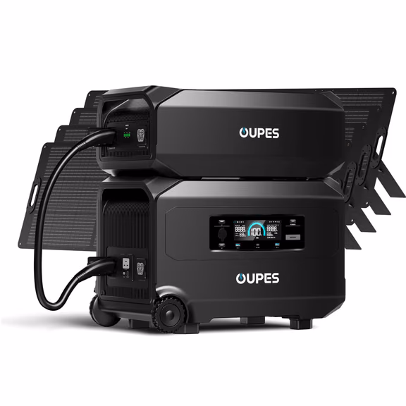 OUPES Guardian 6000 V2 + G5 Extra Battery + 4*240W Solar Panel | Solar Generator Kit